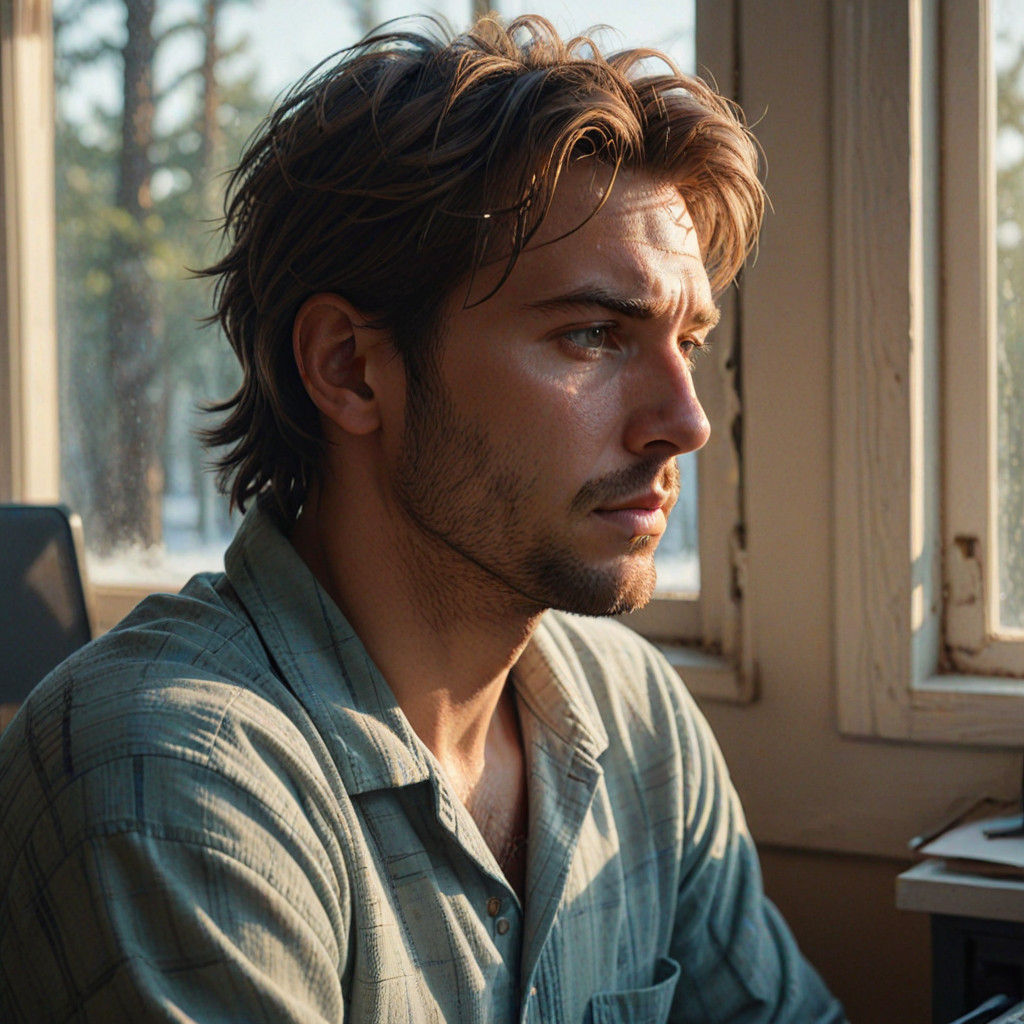 Serene Morning Portrait in Earthy Tones