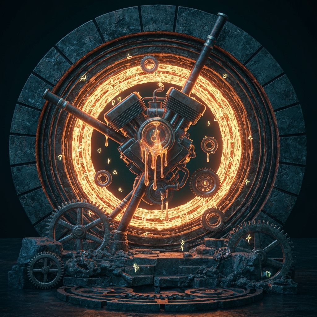 Steampunk Portal Reveals Infinite Reflections