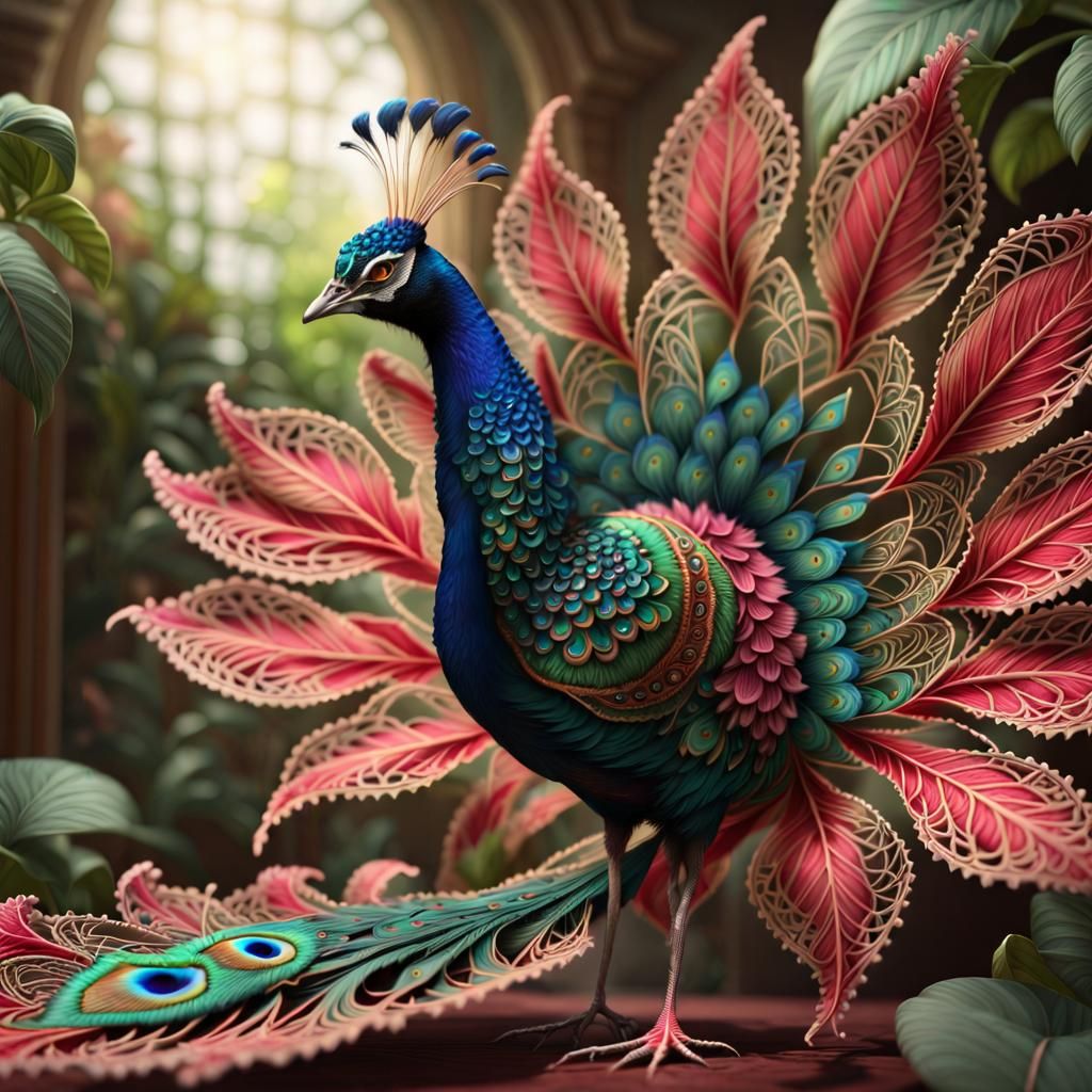 Peacock Witch in Fractal Botanical Garden