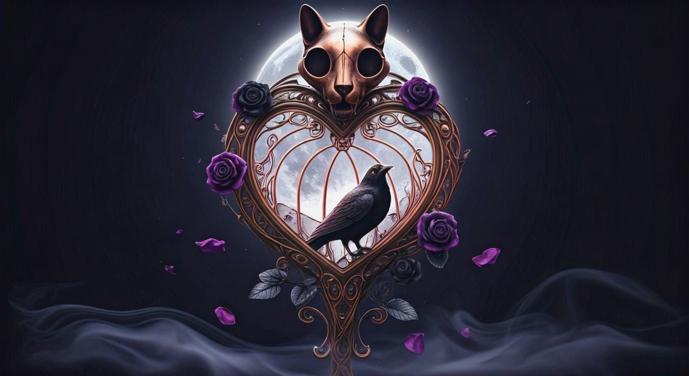 Gothic Romantic Birdcage in Moonlight