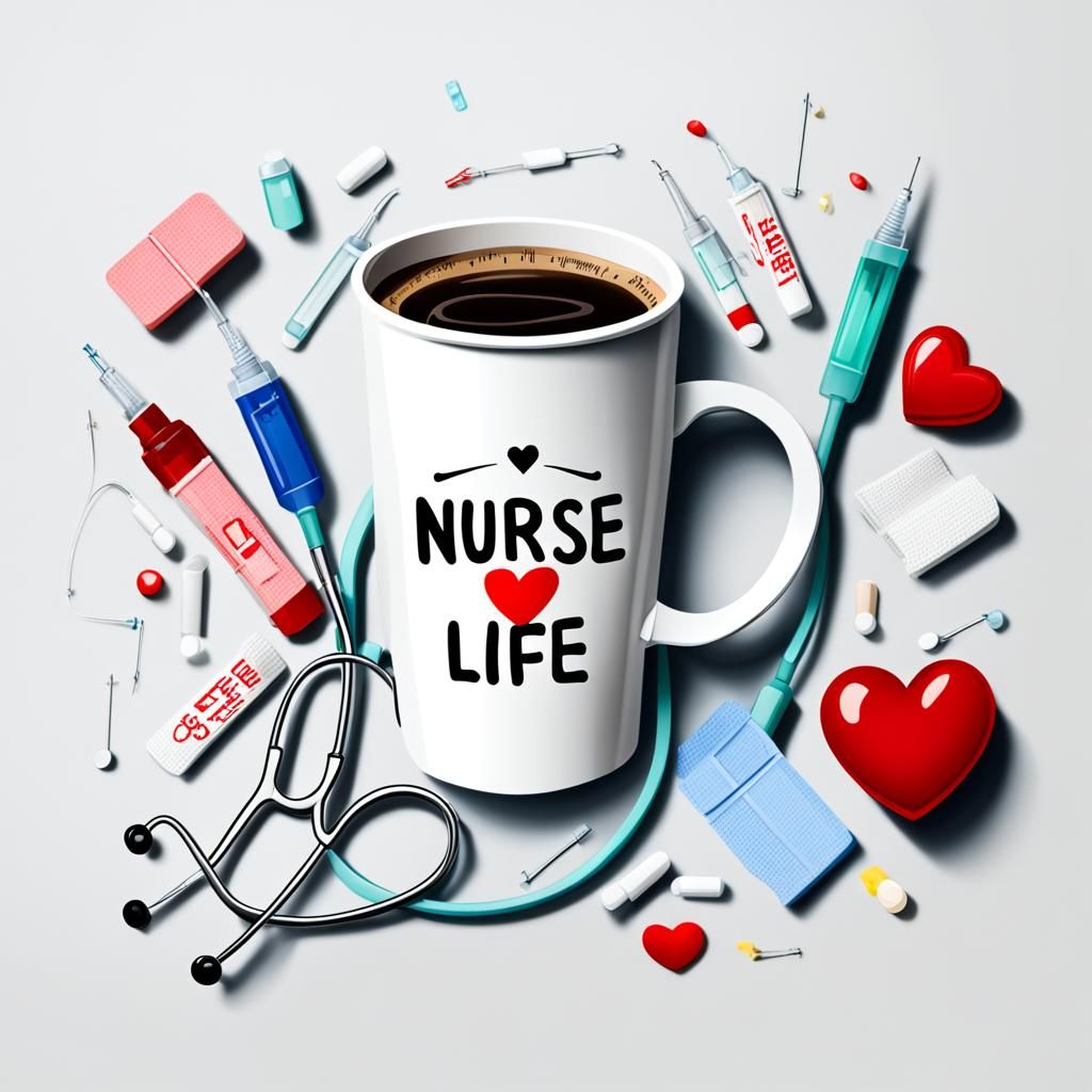Cartoon "Nurse Life" with Medical Icons