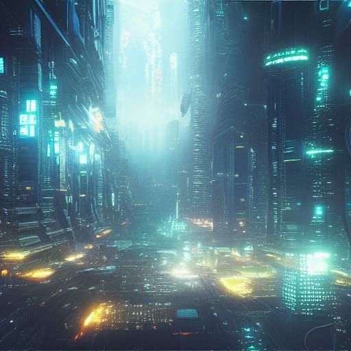 Giant Luminescent Jellyfish Over Tokyo: Psychedelic Digital ...