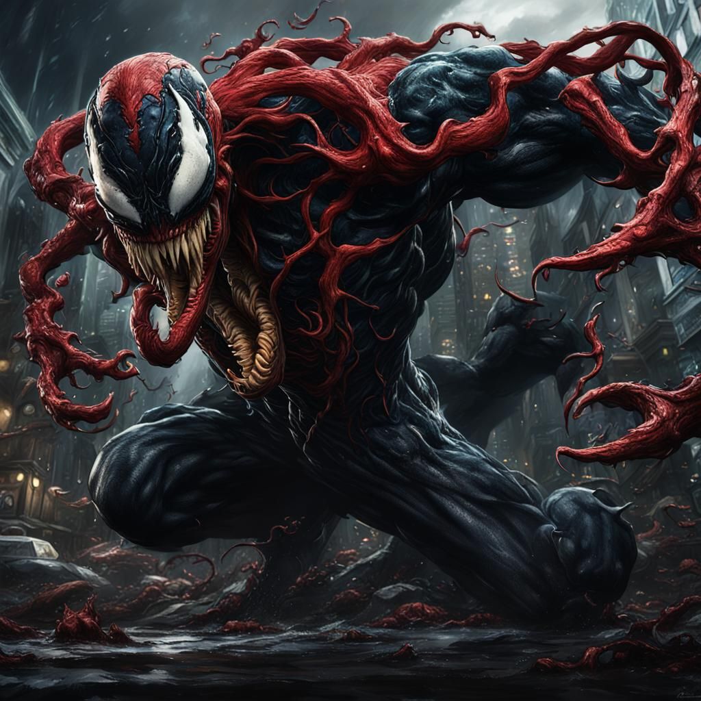 Venom Consumes Miles Morales: Detailed Fantasy Art