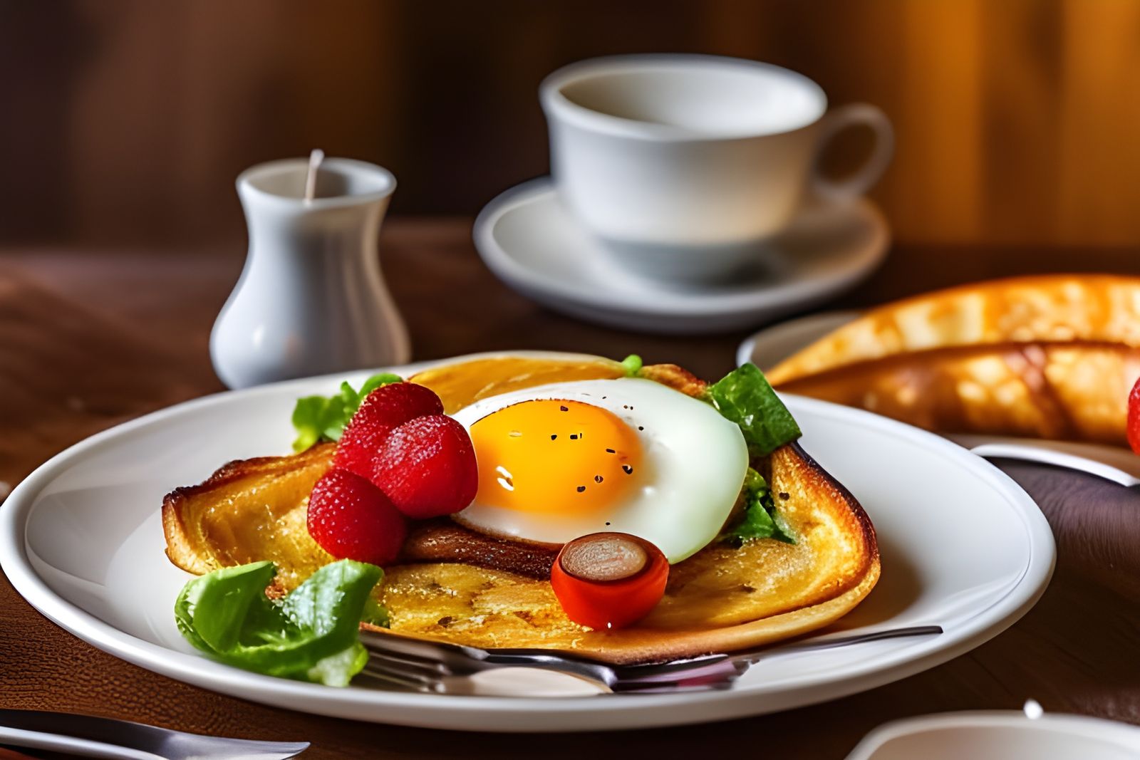 Hyperrealistic Big Breakfast Still Life, Photorealistic Styl...