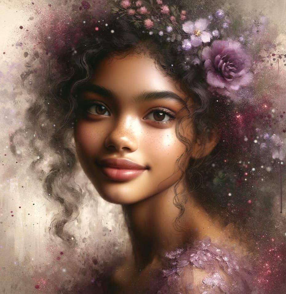 Ethereal South Asian Girl in Dreamy Mist