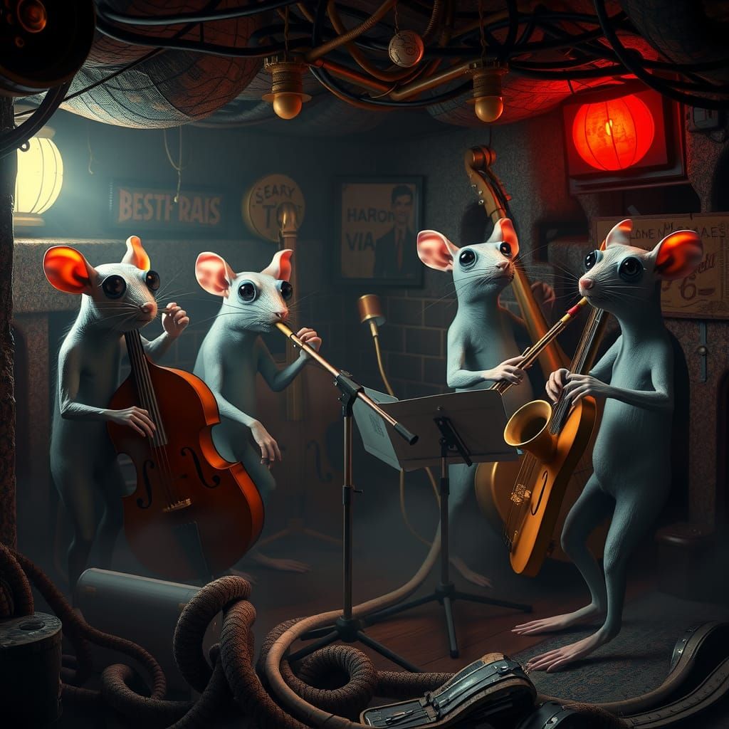 Cool Rats Play Jazz in Underground Sewer