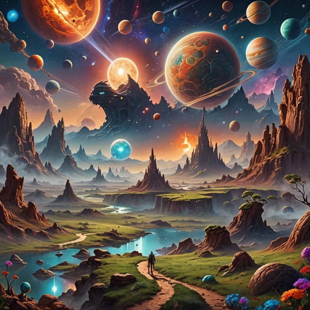 Alien Landscape: Maximalist Digital Matte Painting