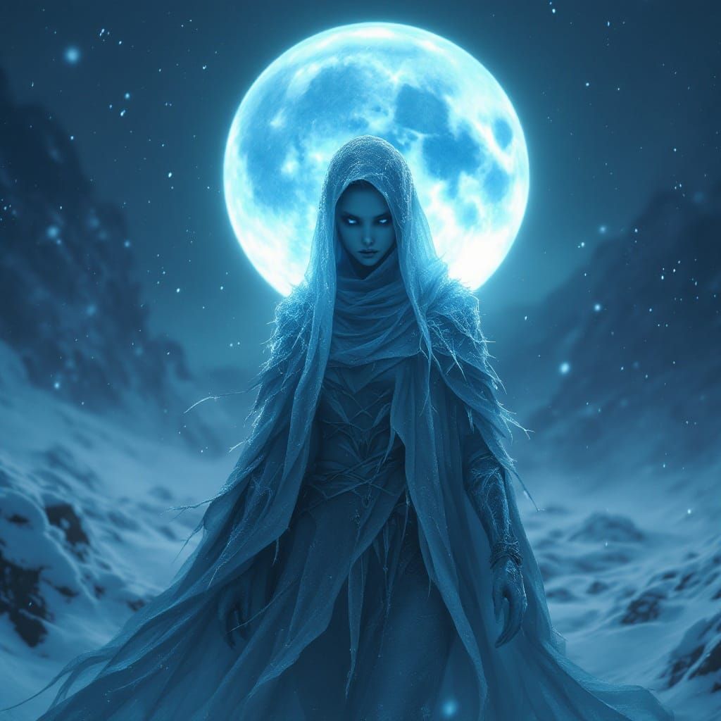 Ethereal Goddess in Forbidden Aura, Blue Moon Eclipse