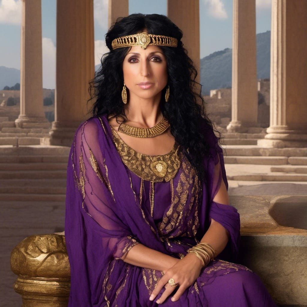 Roman Emperor Portrait in Ancient Royal Palace