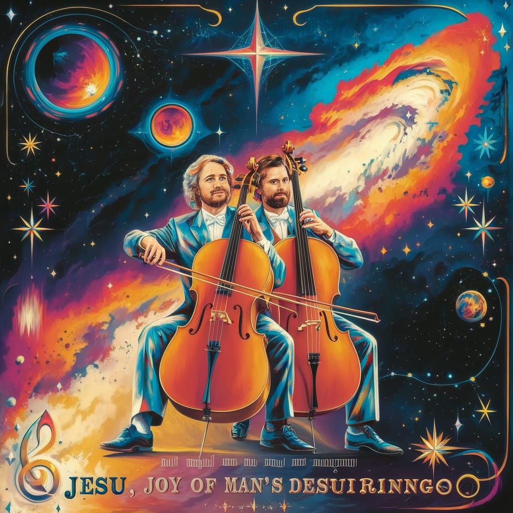 Celestial Cosmic Vortex in Psychedelic Holographic Style