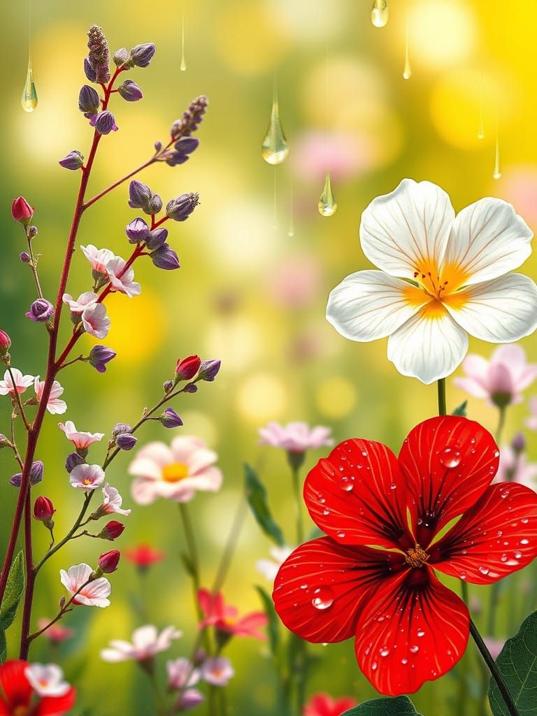 Impressionist Digital Blooms in Vibrant Hues