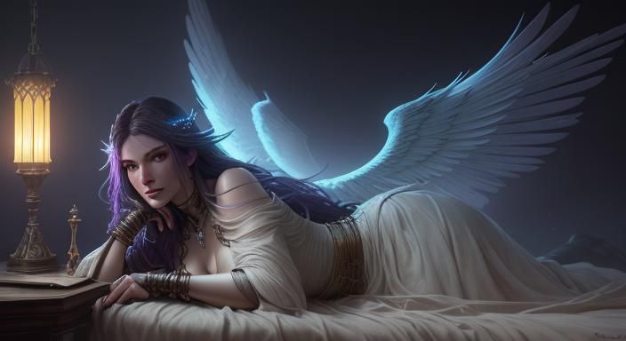 Captive Angel in Dark Fantasy Digital Art