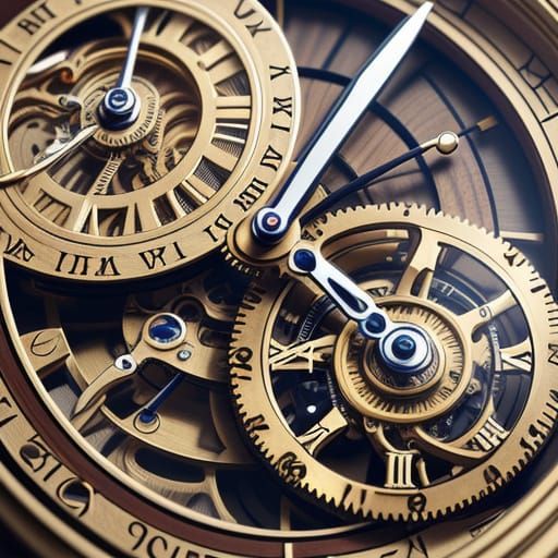 Intricate Clockwork Masterpiece with Precision Mechanisms