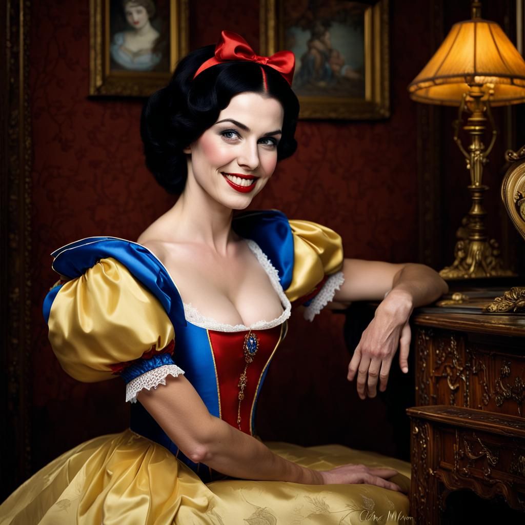 Snow White Portrait in Victorian Bedroom