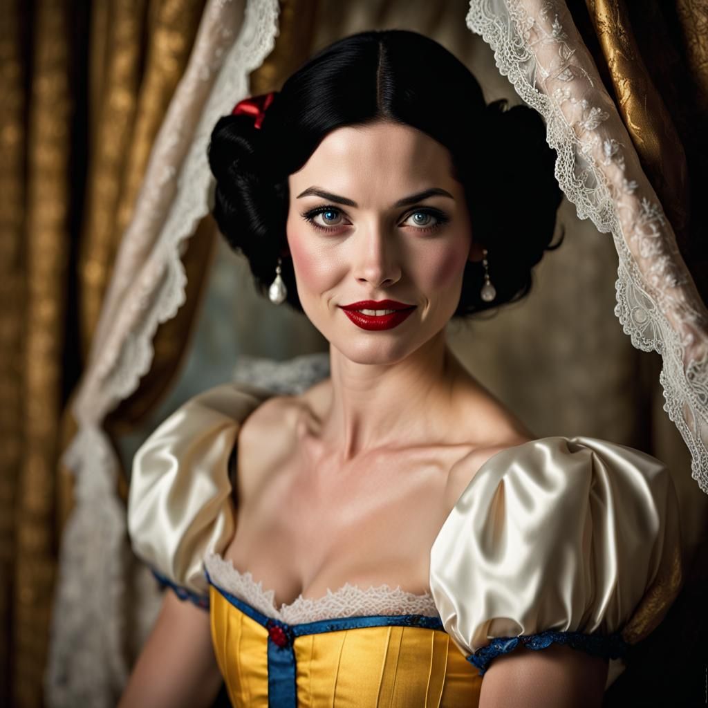 Snow White in Victorian Bedroom, Professional Portrait