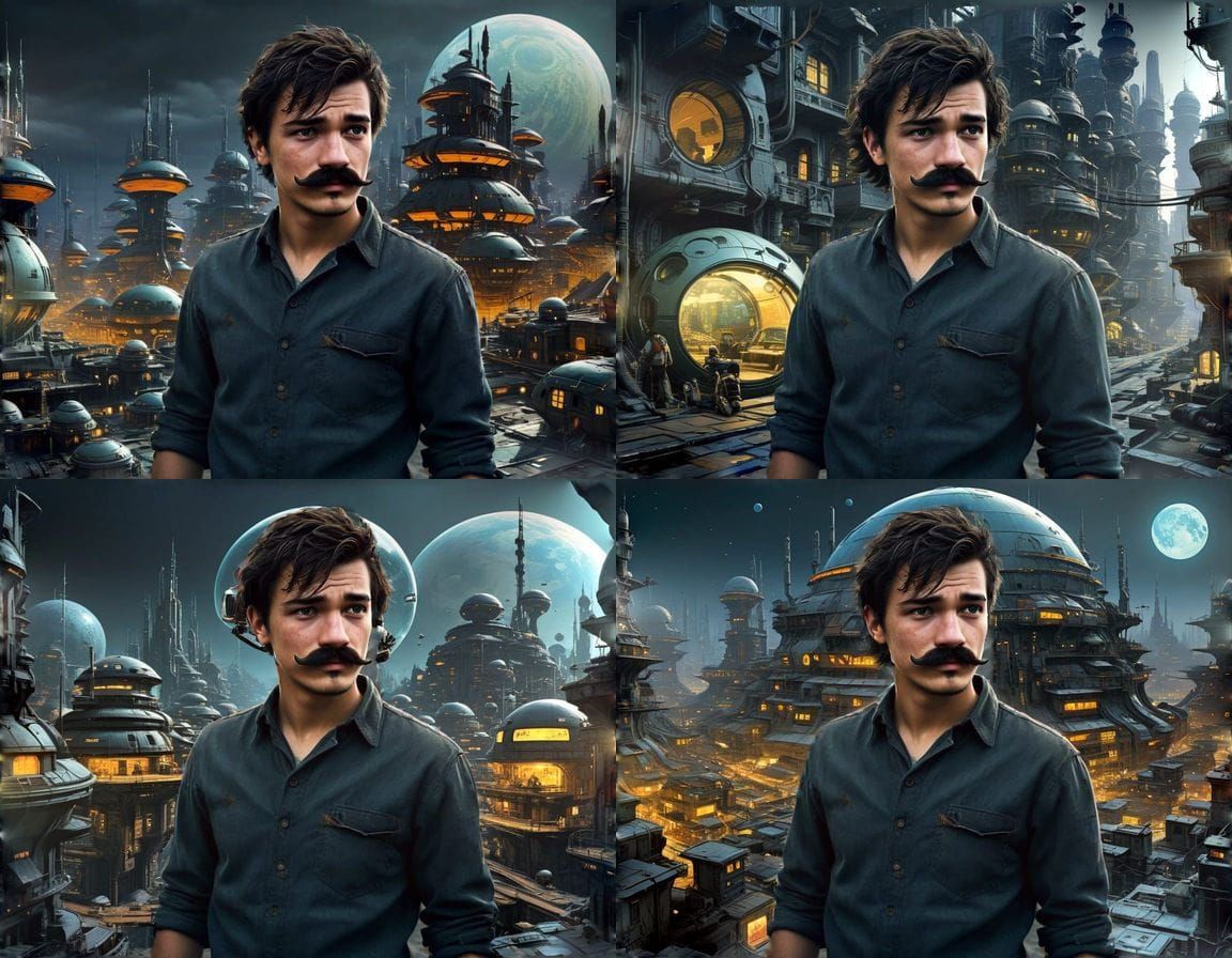 Cyberpunk Ghetto on Trantor: Futuristic Cityscape