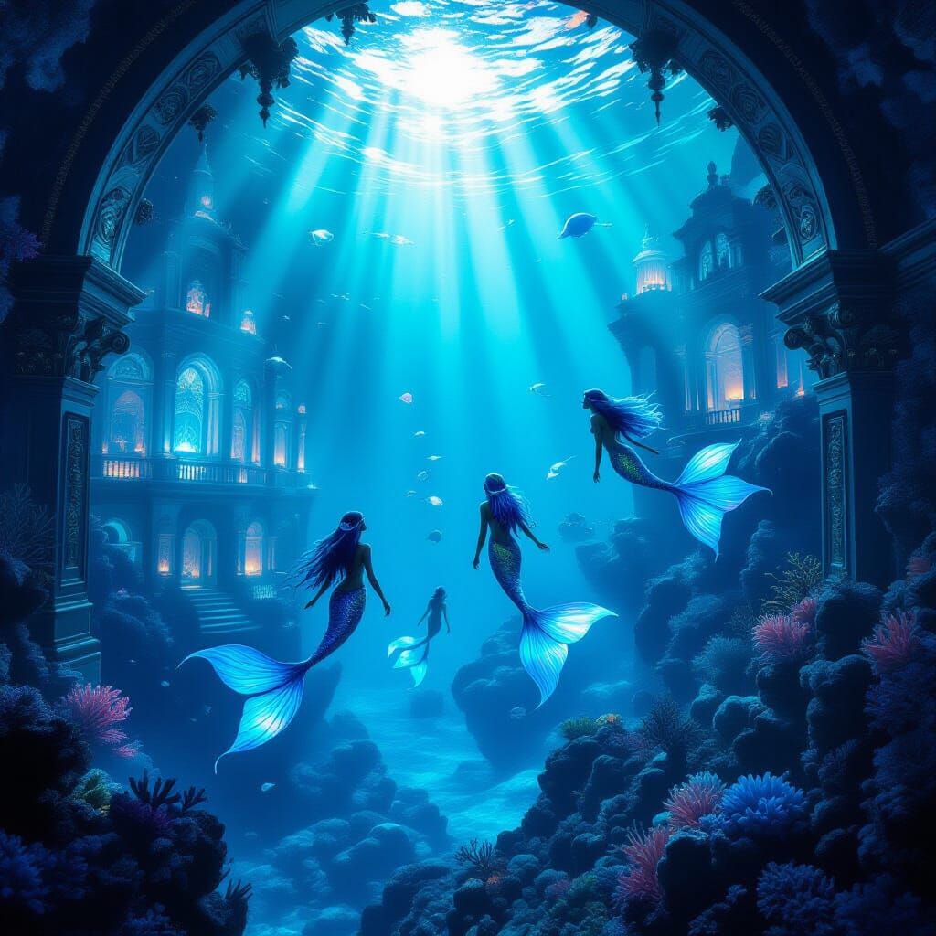 Breathtaking Merfolk City on Ocean Floor