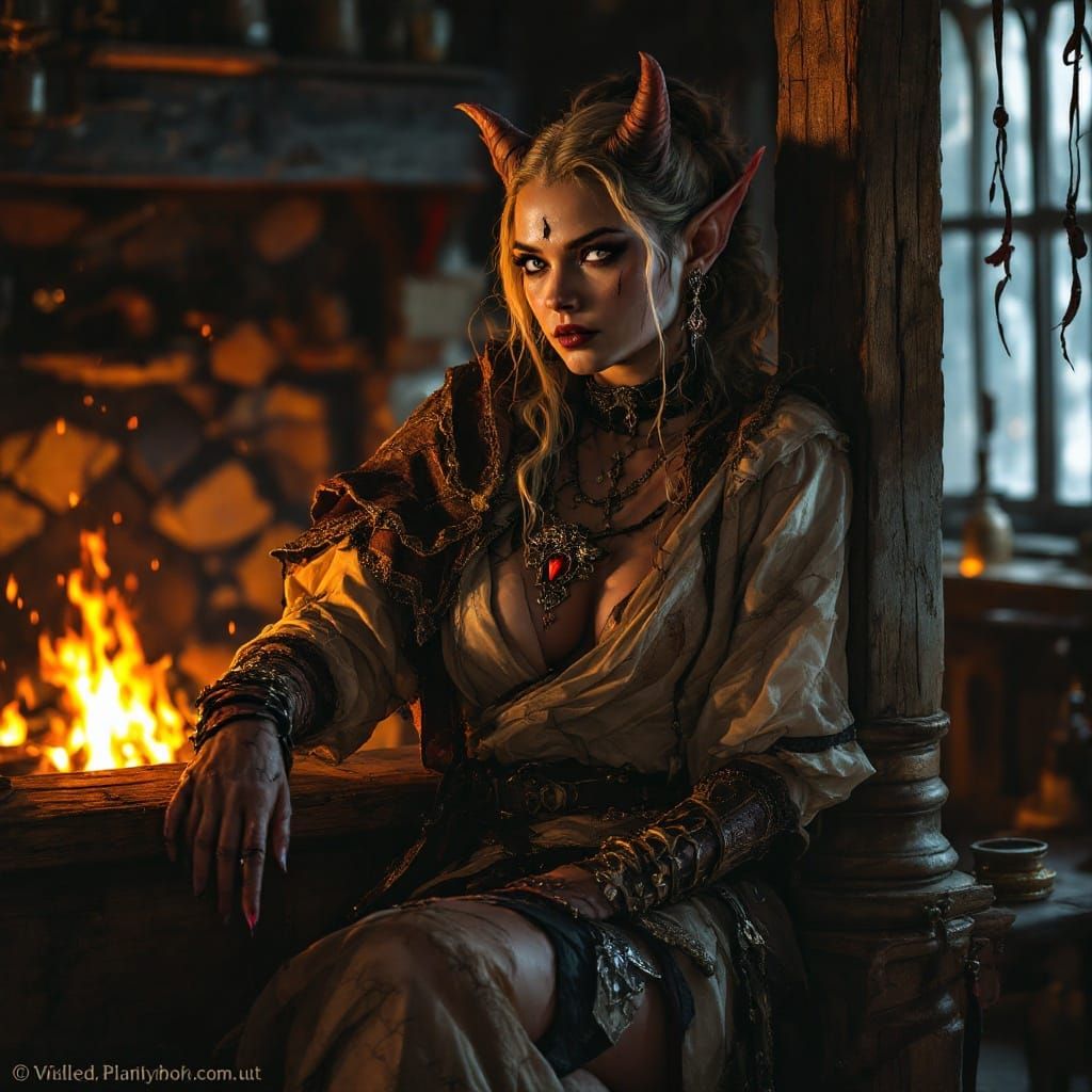 The Veiled Enigma: A Wandering Bard's Portrait