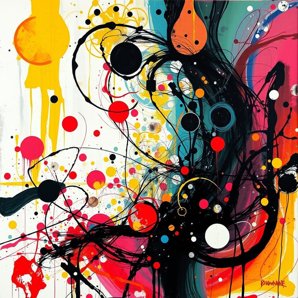 Expressive Automatism in Vibrant, Chaotic Colors
