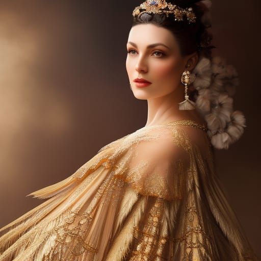 Victorian Ballroom Dancers: Digital Art Portrait