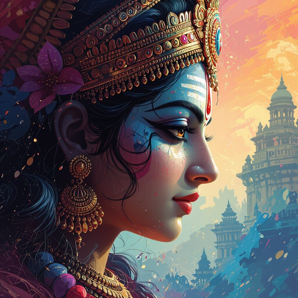 Indus Valley Civilization Meets Kali in Hyperrealistic Art