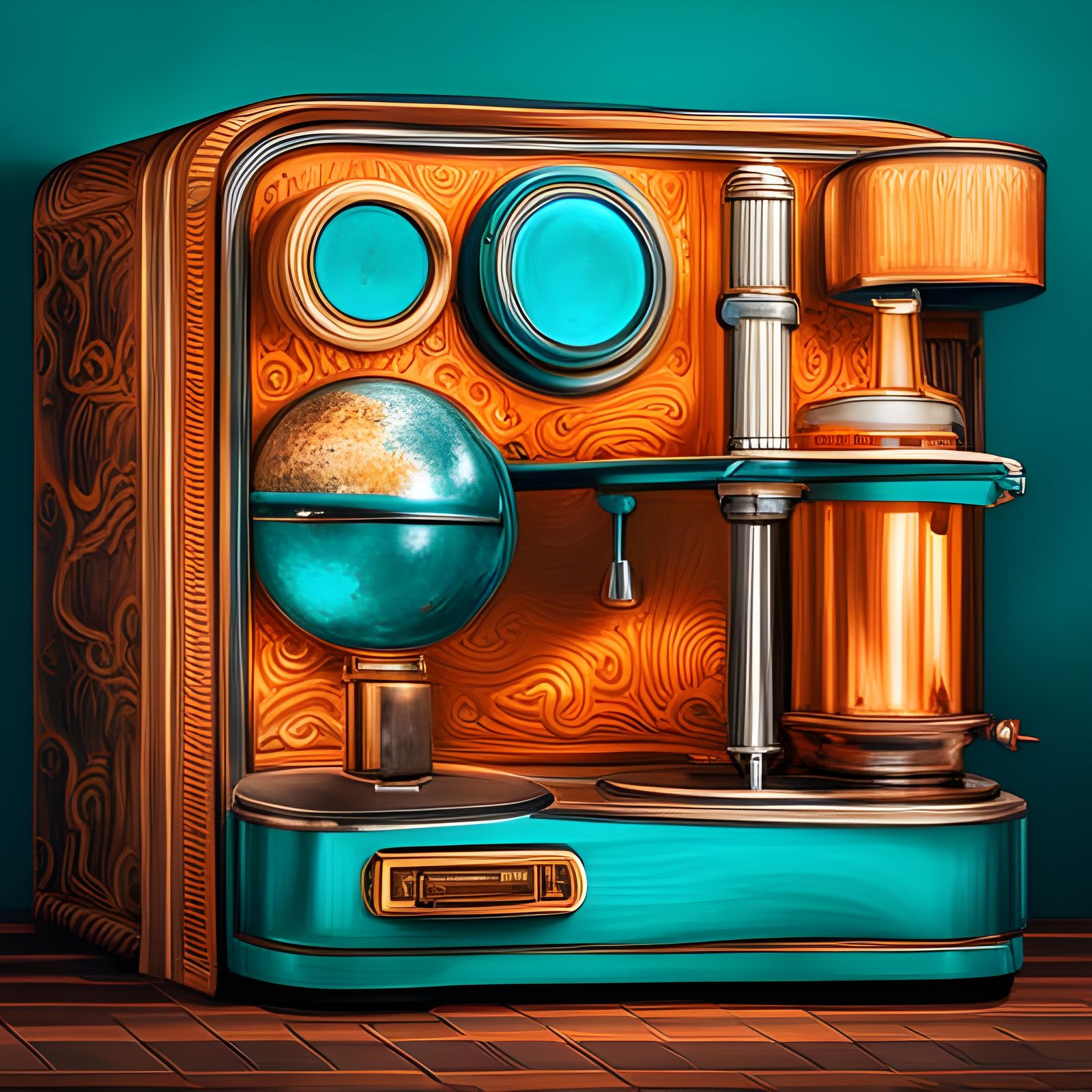 Household Items: Retro Vintage Coffee Machine