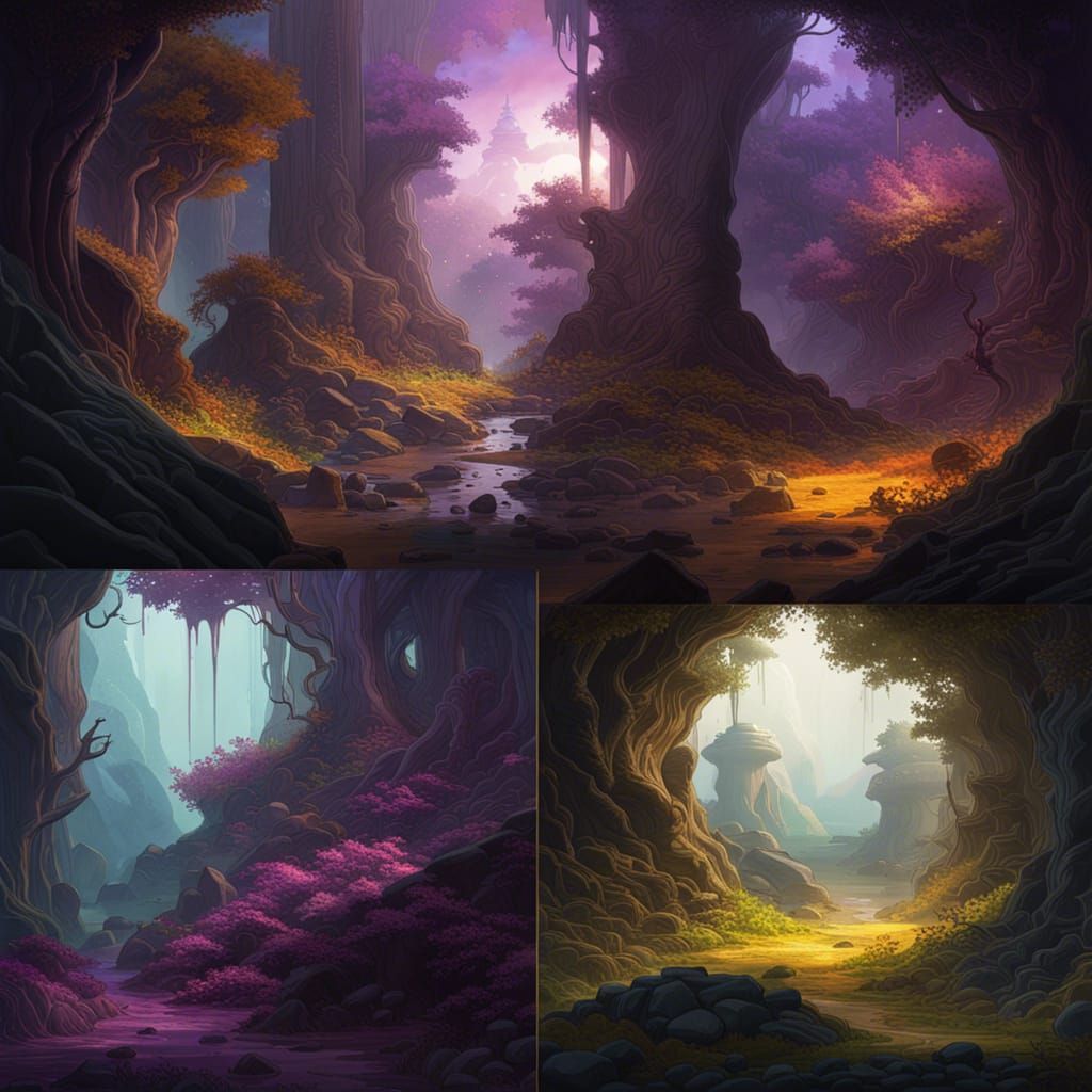 The Four Elements: Dark Fantasy Digital Art