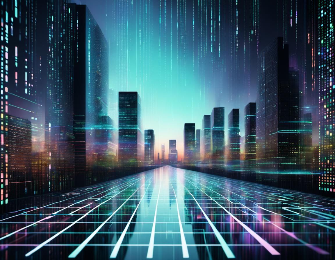 Holographic Binary Code City Vision