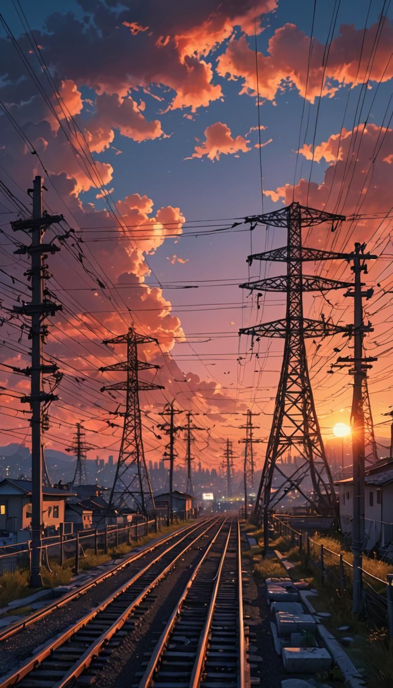 Electric Veins: Power Grid in Anime-Inspired 3D Art