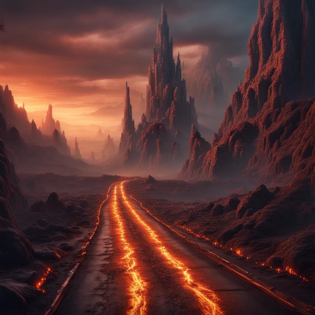 Road to Hell: Detailed Matte Painting