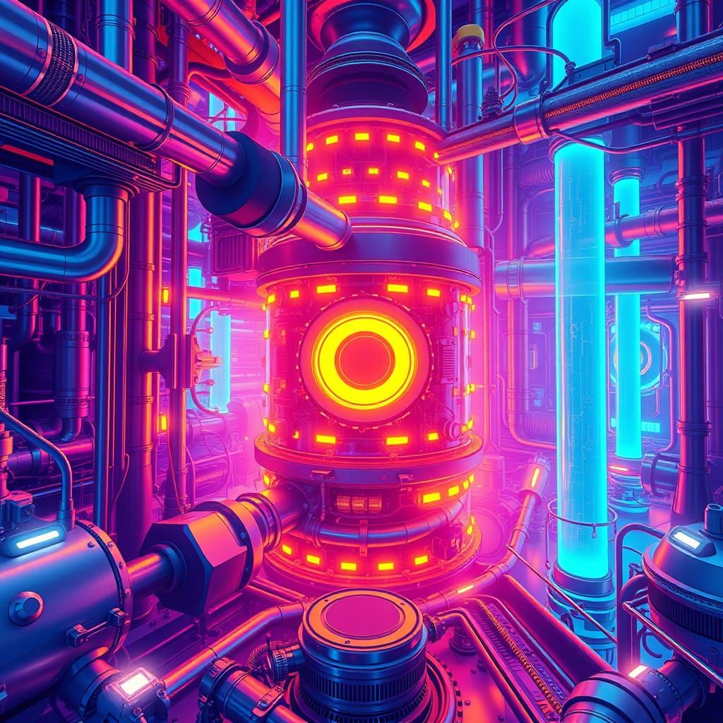 Nuclear Oxygen Fusion Reactor in Fantastical Roblox World