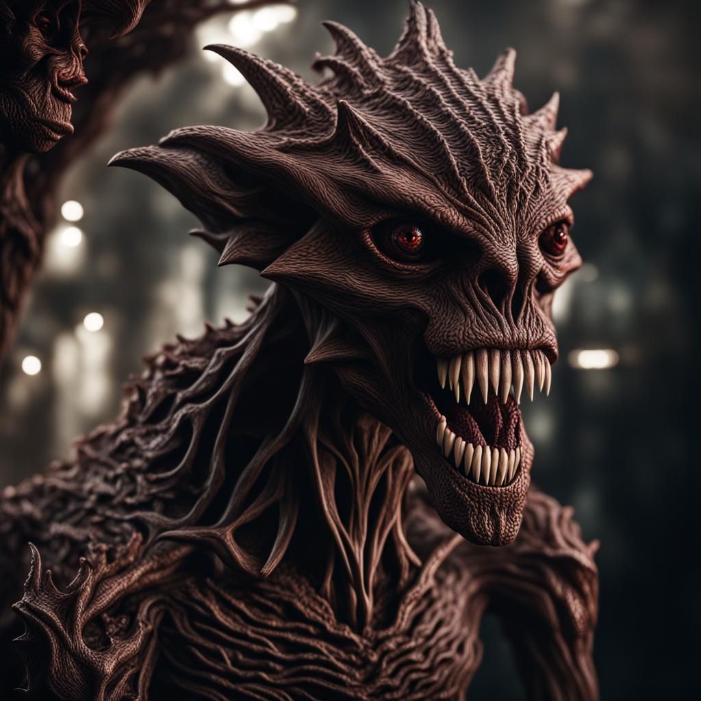 Hyperrealistic Demogorgon with Intricate Details in HDR