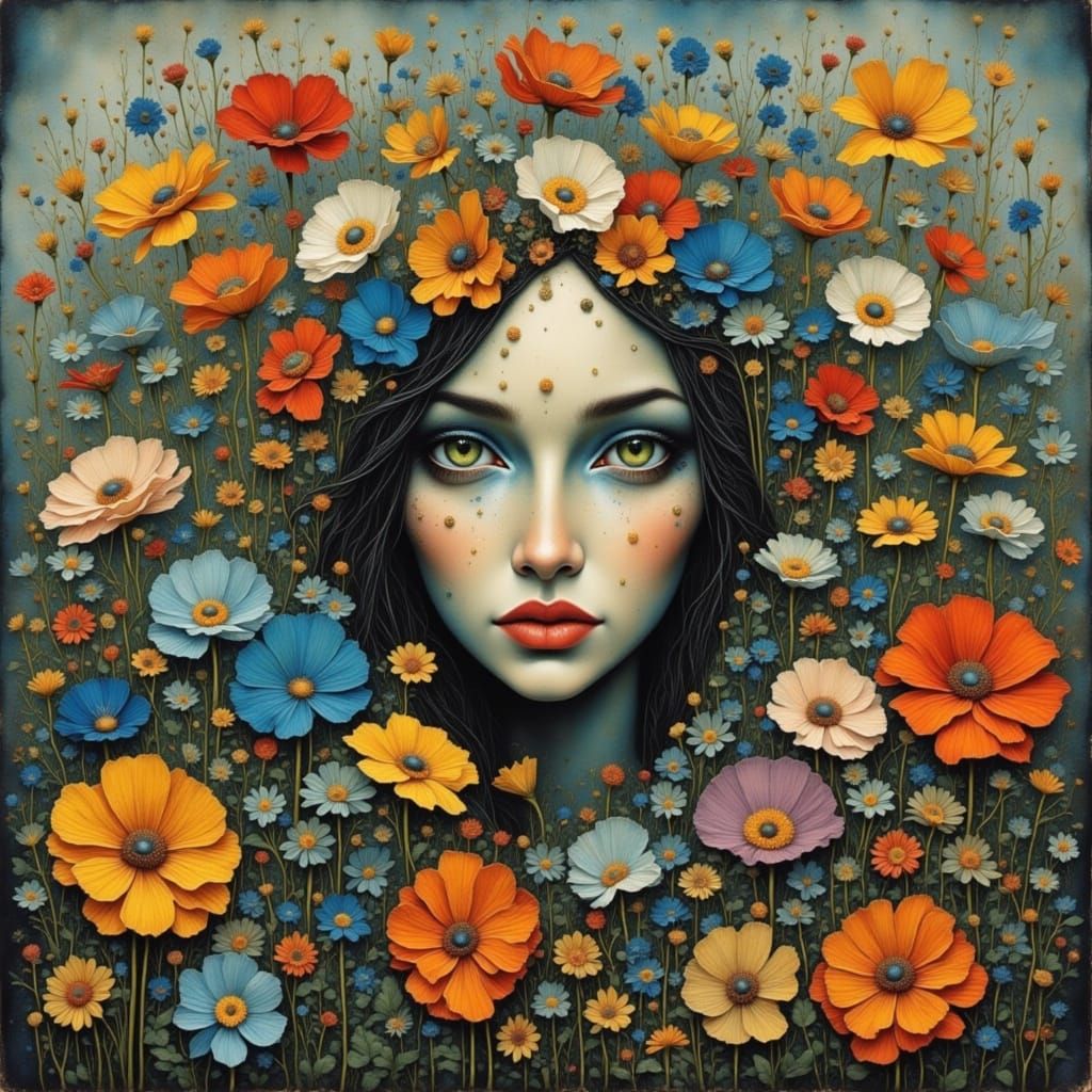 Mysterious Car in a Moonlit Garden