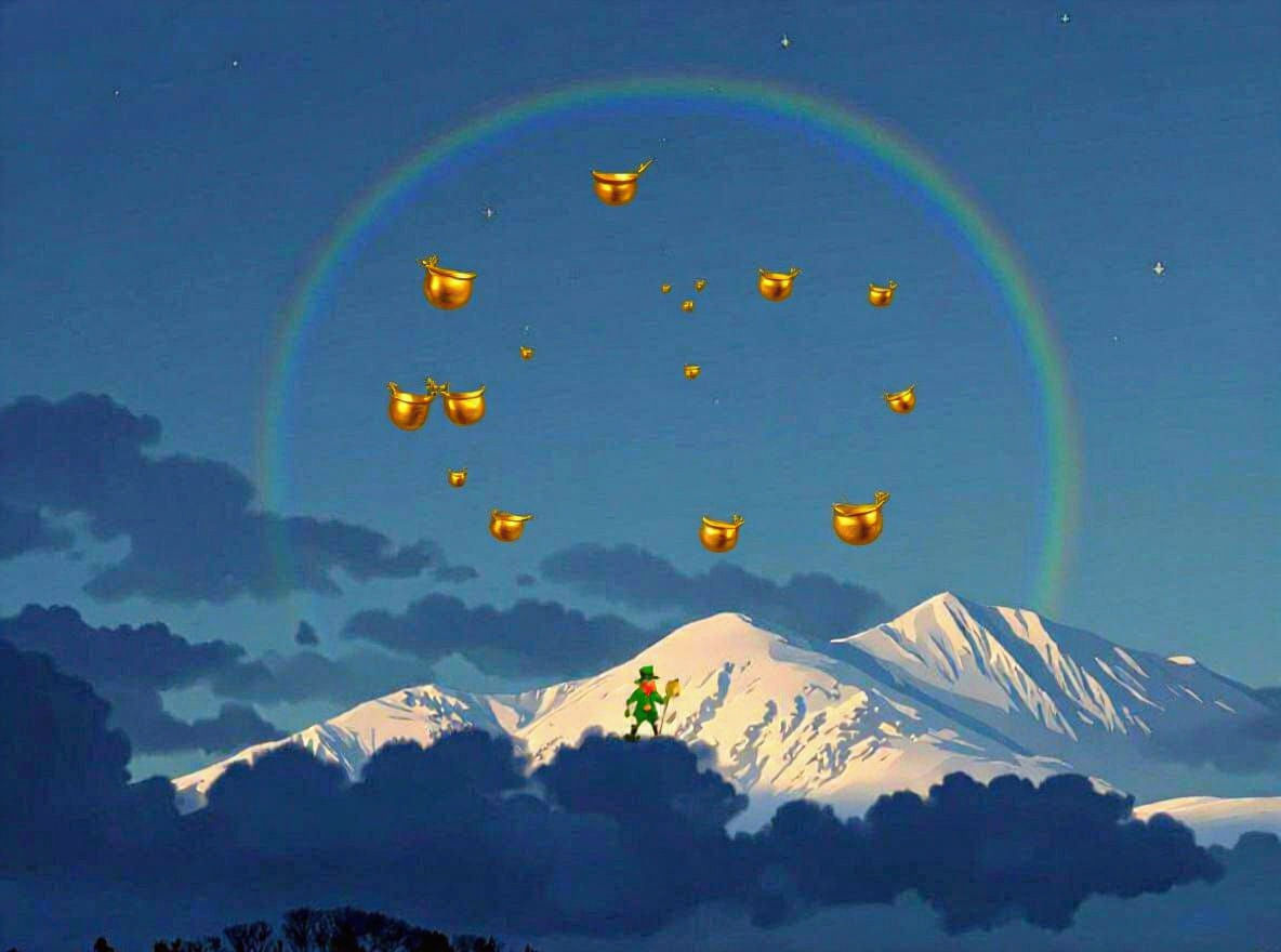 Leprechaun Hidden in Rolling Green Hills