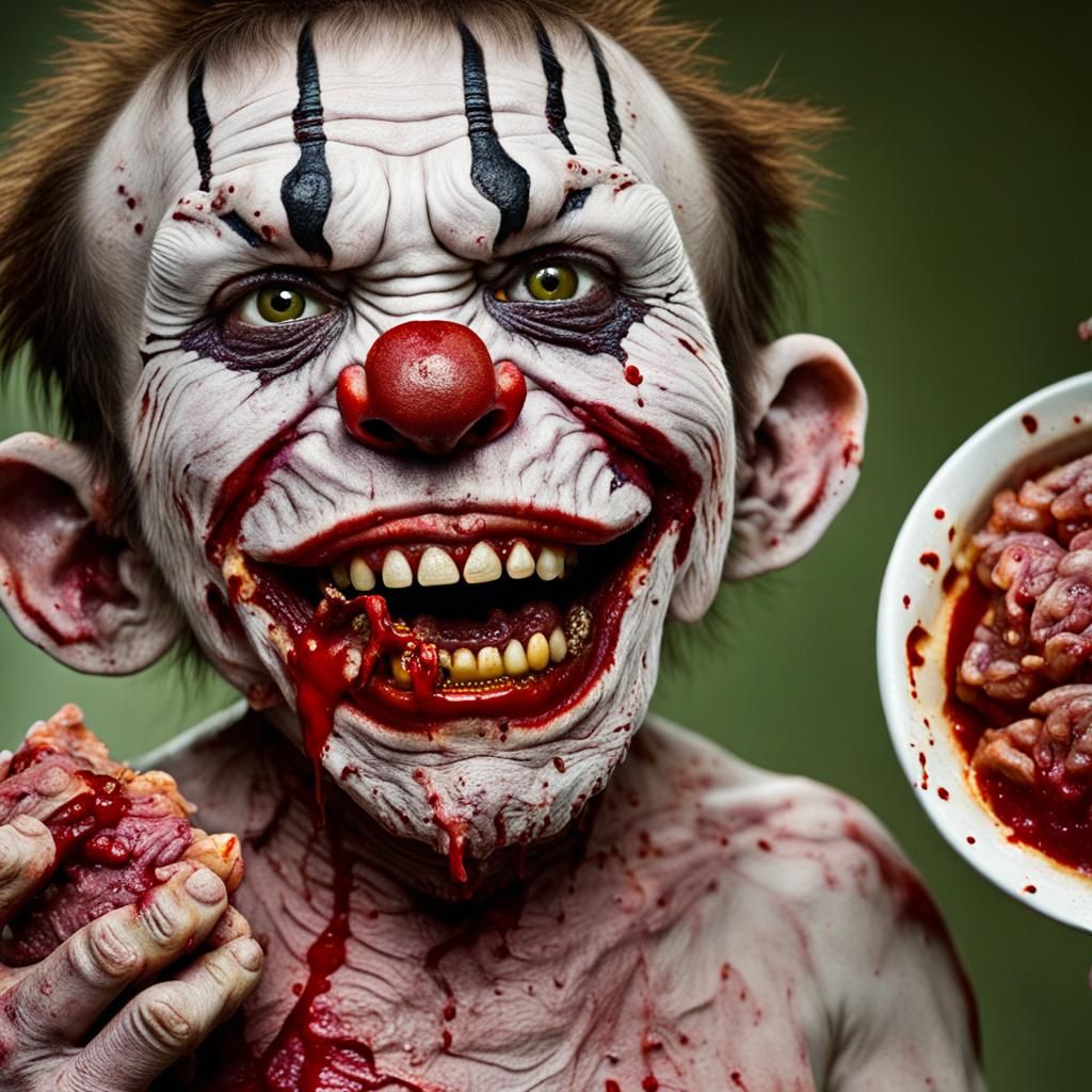 Zombie Clown Monkey Monster Toddler Portrait