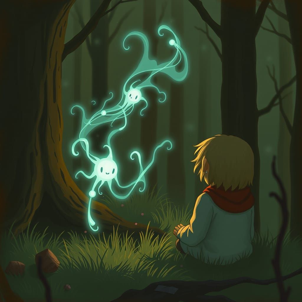 Whispering Wisp Creature Caught in the Act