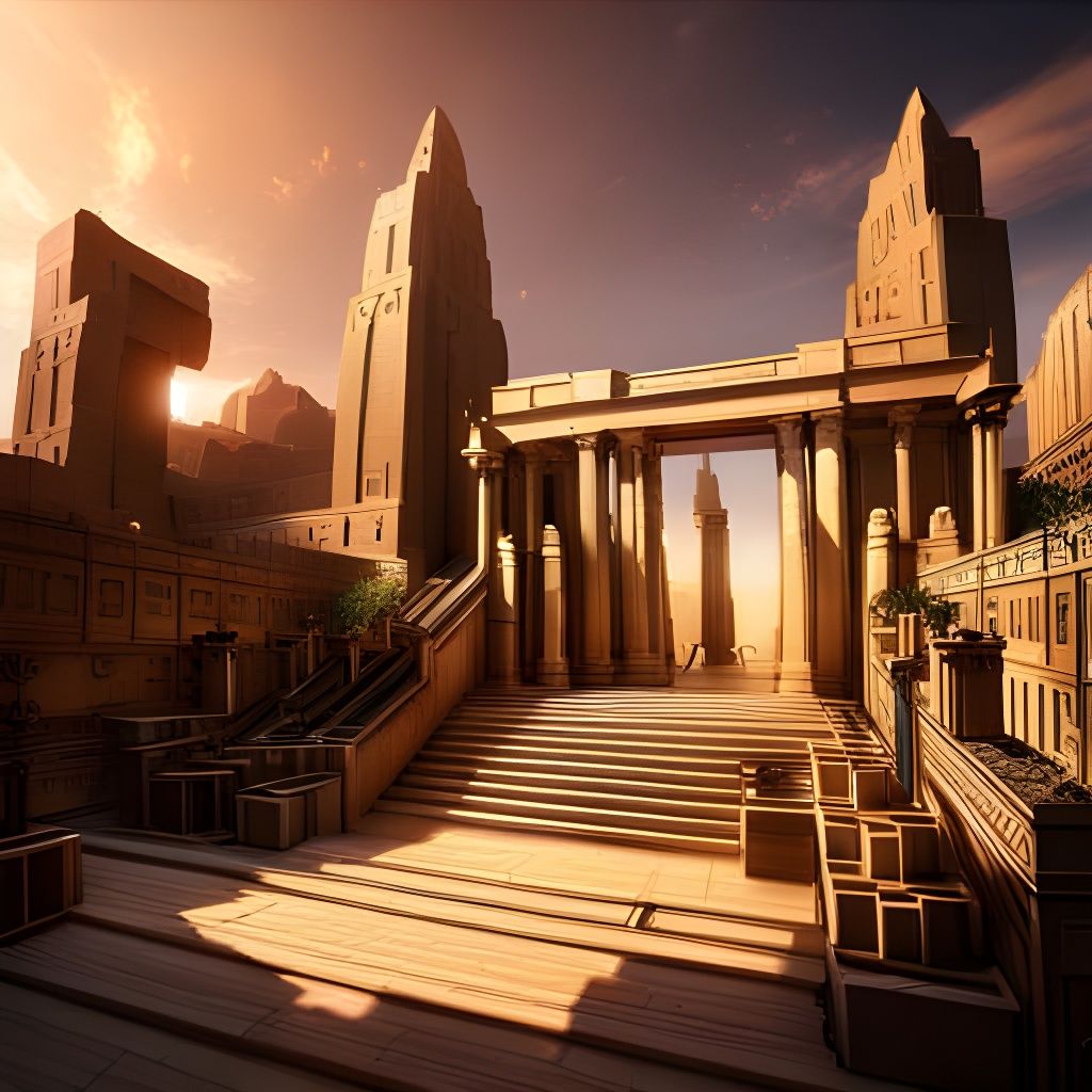 Temple of Anubis: Hyperrealistic Studio Ghibli Render