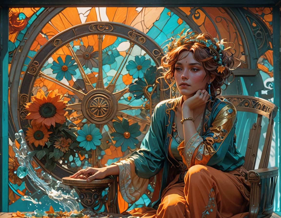 Detailed Digital Art with Dynamic Lighting