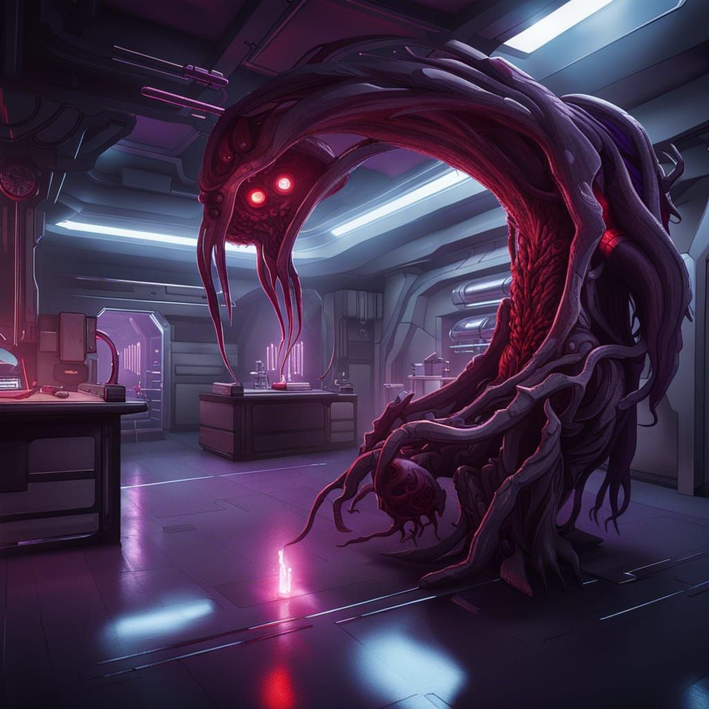 Eldritch AI Body Takes Shape in Sci-Fi Lab