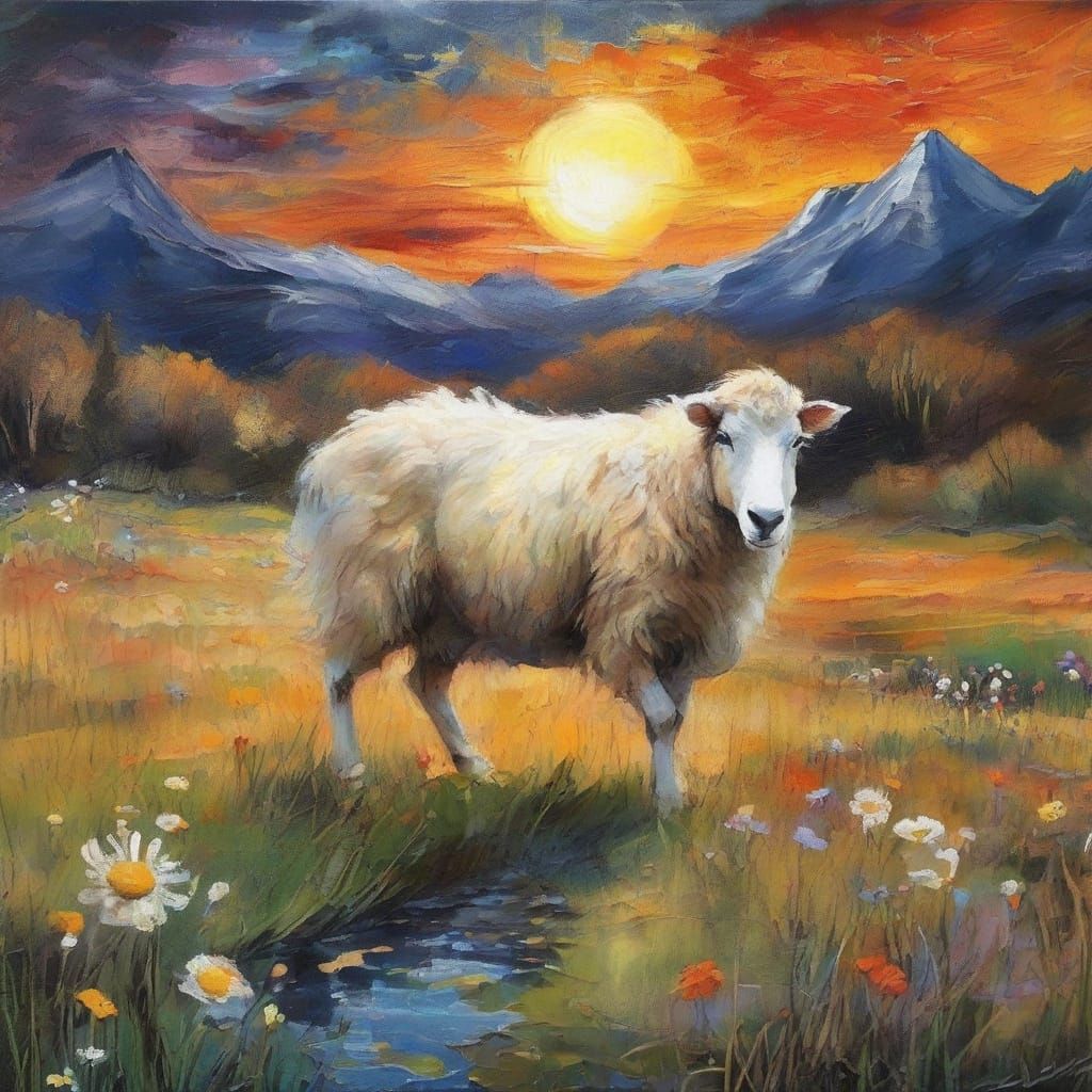 Dreamy Fantasy Landscape Under Starry Night Skies