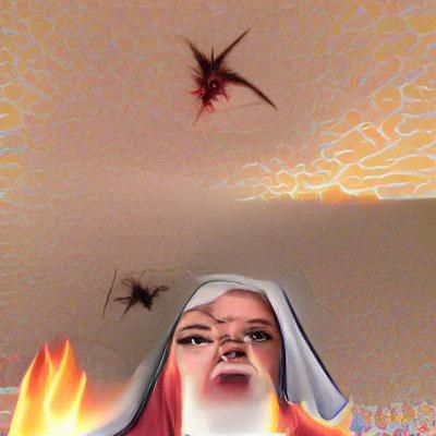Stylized Battle Between Good and Evil
