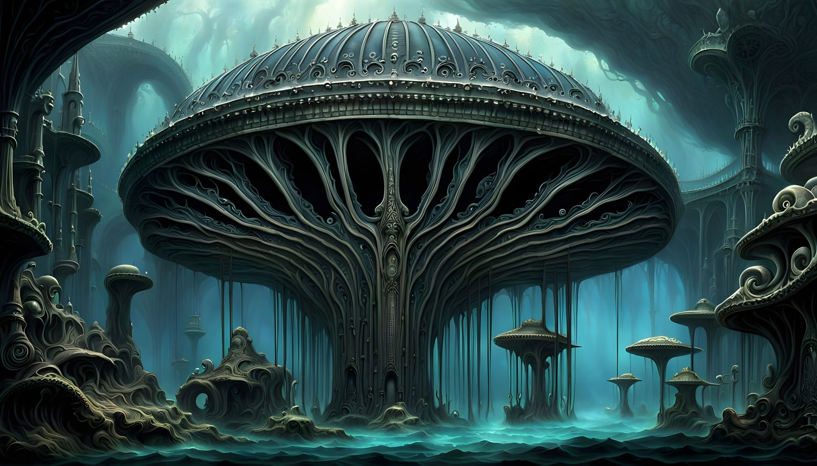 Underwater Mythical World in Gothic Style