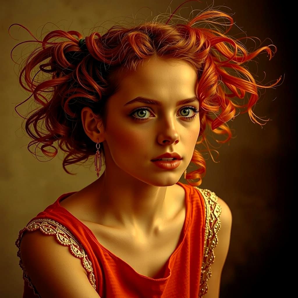 Abstract Swirling Red Forms in Dynamic Motion