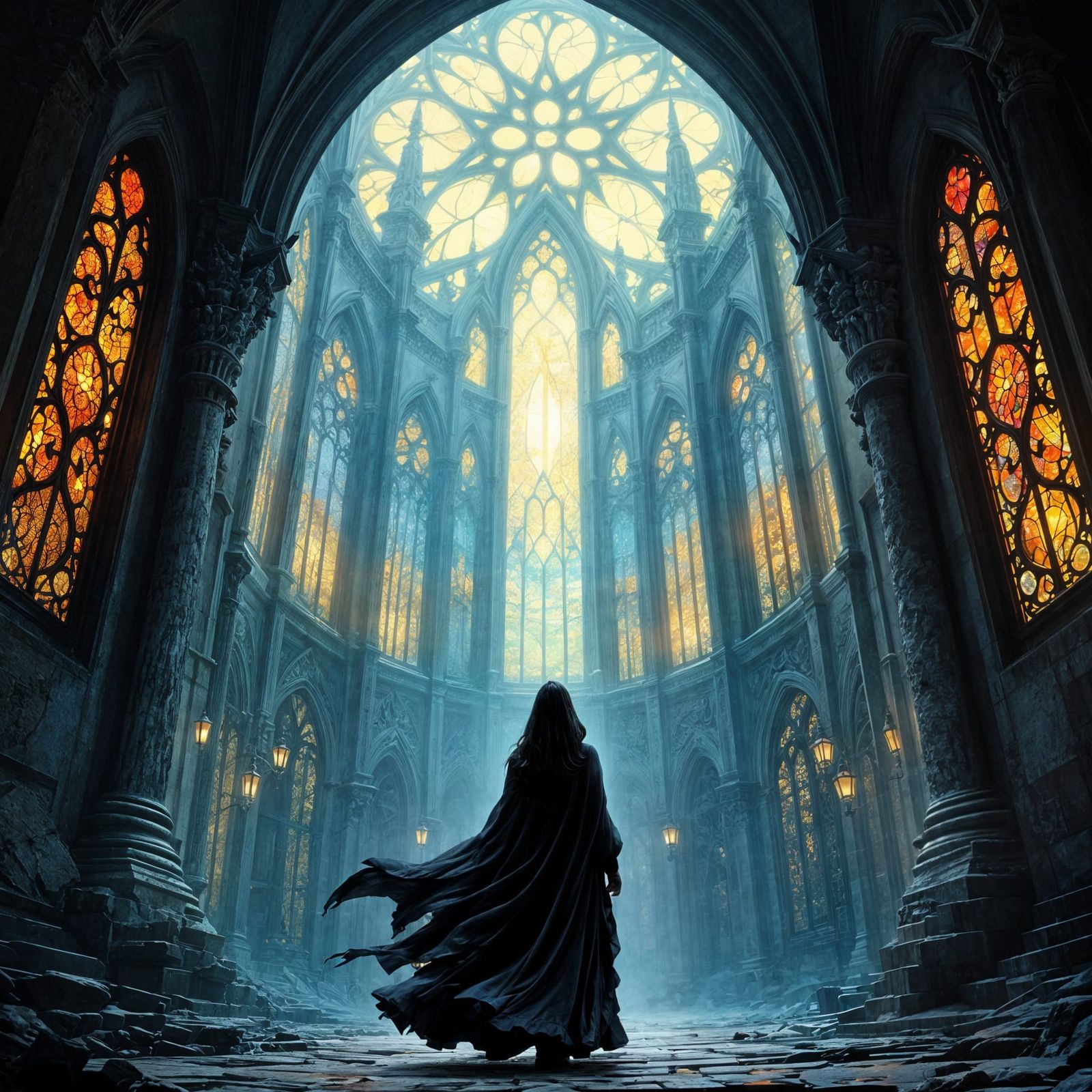 Sinister Temple: Witch in Black Cloak