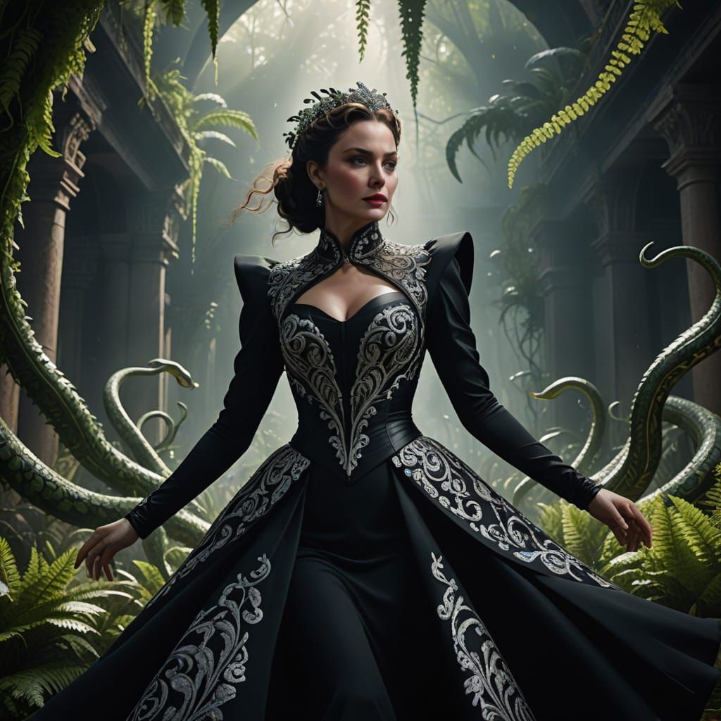 Scarlett O'Hara and Demon in Haute Couture Style