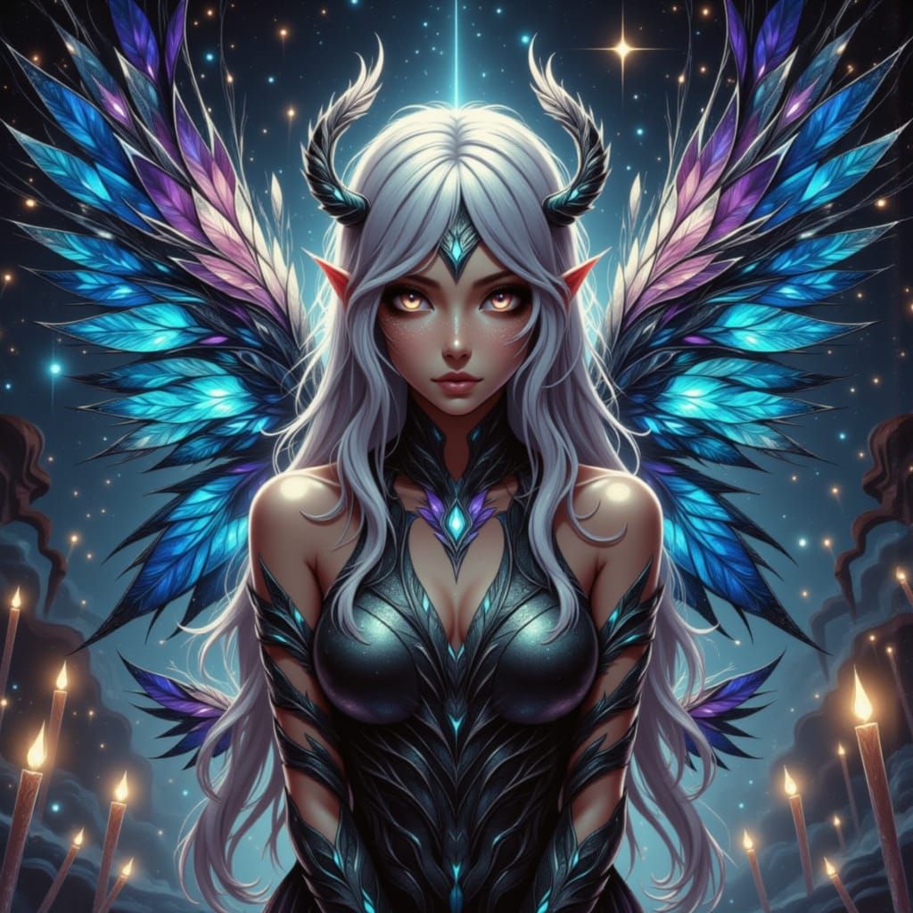 Radiant Charm Wings Fairy with Leafy Features