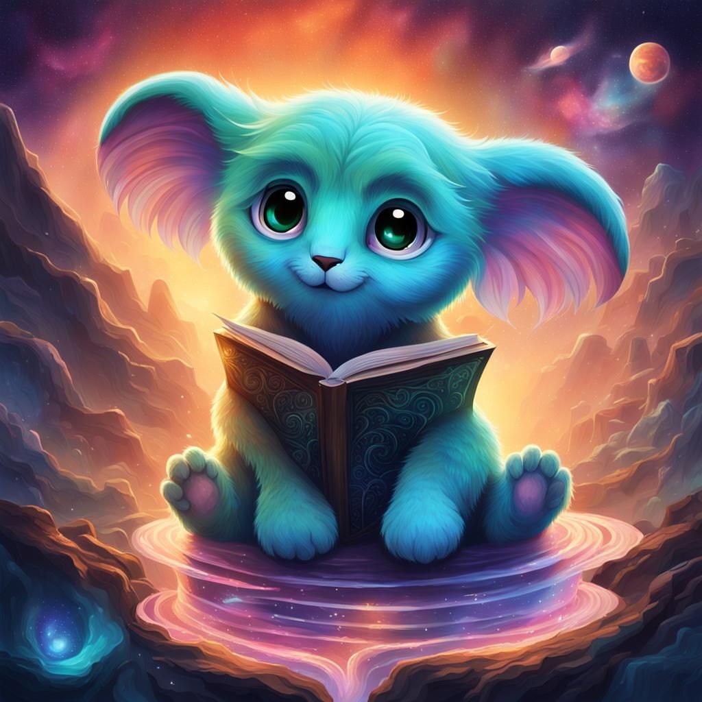 Mystical Tiger Cub Journey Through Sound and Aurora