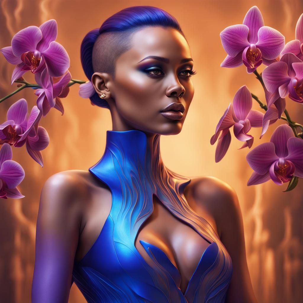 Airbrush Art Portrait of a Beautiful 3D Woman