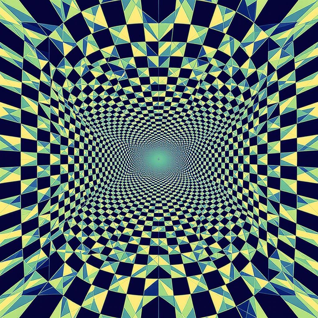 3D Illusion Painting in Vibrant Colors