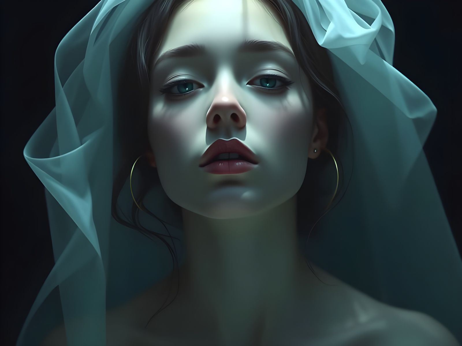 Ethereal Portrait of Amy Judd in Dreamlike Digital Painting